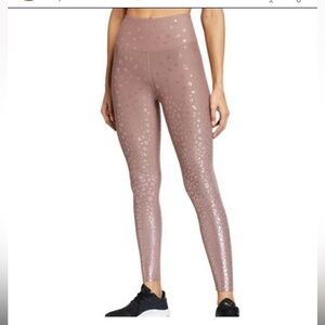 Good American Leggings Size 4 Dusk Rose Gold Leopard Print Core